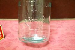 Vintage Shell Embossed One Quart Oil Bottle