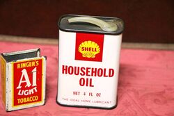 Vintage Shell Household Oil 4 oz Oiler.