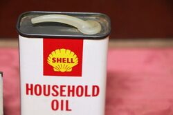 Vintage Shell Household Oil 4 oz Oiler