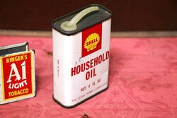 Vintage Shell Household Oil 4 oz Oiler