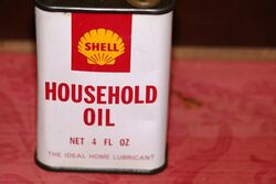 Vintage Shell Household Oil 4 oz Oiler