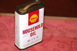 Vintage Shell Household Oil 4 oz Oiler