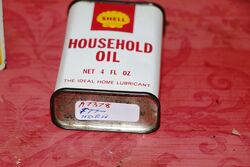 Vintage Shell Household Oil 4 oz Oiler