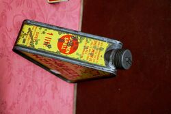 Vintage Shell Motor Oil Tri Shape 1litre Tin