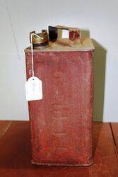Vintage Shell Motor Spirit 2 Gallon Fuel Can