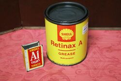 Vintage Shell Retinax and39A 1lb Grease Tin