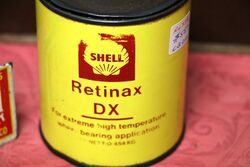 Vintage Shell Retinax and39DX 1lb Grease Tin