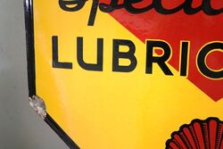Vintage Shell Specialised Lubrication Octagonal Enamel Sign 