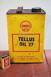 Vintage Shell Tellus Oil 27 One Gallon Tin
