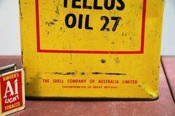 Vintage Shell Tellus Oil 27 One Gallon Tin