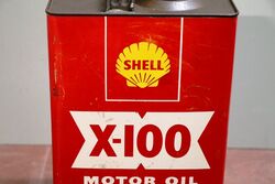 Vintage Shell X100 3040 Motor Oil 1gal Tin