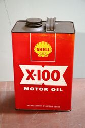 Vintage Shell X100 3040 Motor Oil 1gal Tin