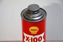 Vintage Shell X100 40 Motor Oil One Quart Can