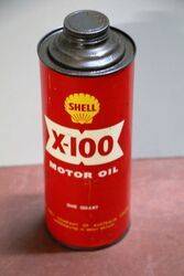 Vintage Shell X100 40 Motor Oil One Quart Can