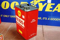 Vintage Shell X100 Motor Oil 2020W 1 gal Tin
