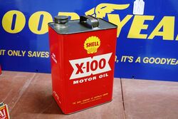 Vintage Shell X100 Motor Oil 2020W 1 gal Tin