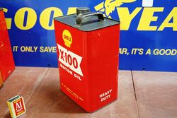 Vintage Shell X100 Motor Oil 2020W 1 gal Tin
