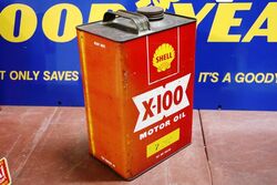 Vintage Shell X100 Motor Oil 20W 1 gal Tin