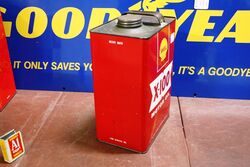 Vintage Shell X100 Motor Oil 20W 1 gal Tin