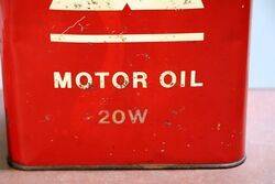 Vintage Shell X100 Motor Oil 20W One Gallon Tin
