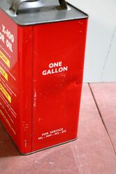 Vintage Shell X100 Motor Oil 20 W One Gallon Tin