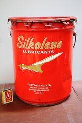 Vintage Silkolene Grease 28lb Pictorial Tin