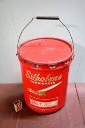 Vintage Silkolene Grease 28lb Pictorial Tin