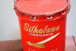 Vintage Silkolene Grease 28lb Pictorial Tin