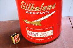 Vintage Silkolene Grease 28lb Pictorial Tin