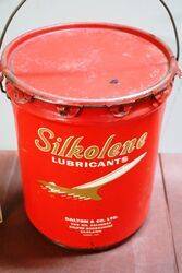 Vintage Silkolene Grease 28lb Pictorial Tin