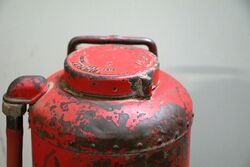 Vintage Simples Copper and Brass Fire Extinguisher 