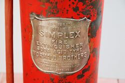 Vintage Simples Copper and Brass Fire Extinguisher 