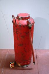 Vintage Simples Copper and Brass Fire Extinguisher 