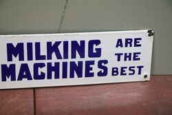 Vintage Simplex Milking Machines Enamel Strip Sign 