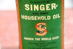Vintage Singer Household Sewing Machine Oil 4oz Oiler