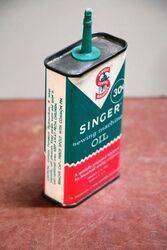 Vintage Singer Sewing Machine Oil 4oz Oiler