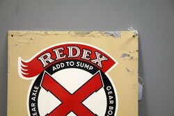 Vintage Small Redex Service Agency Tin Advertising Sign 
