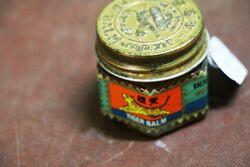 Vintage Small Tiger Balm Jar with Embossed Lid