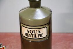 Vintage Smoke Green Aqua Menth Pip Bottle