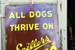 Vintage Spillers OSOKO Dog Food Enamel Advertising Sign 