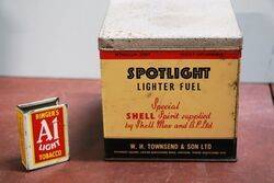 Vintage Spotlight Lighter Fuel Capsules Tin by ShellMex