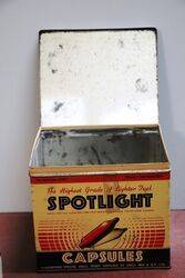 Vintage Spotlight Lighter Fuel Capsules Tin by ShellMex