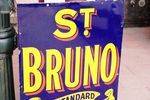 Vintage St Bruno Flake Enamel Sign