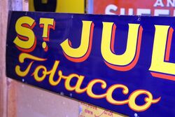 Vintage St Julien Tobacco Enamel Strip Sign 