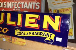 Vintage St Julien Tobacco Enamel Strip Sign 