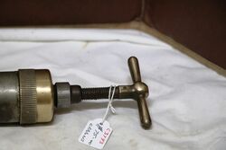 Vintage Steel + Brass Tecalemit Screw Top Auto Grease Gun Dispenser