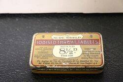 Vintage Sure Shield Iodised Throat Tablets Tin. #