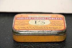 Vintage Sure Shield Iodised Throat Tablets Tin 