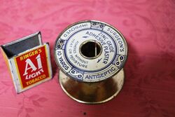 Vintage Surgeonand39s Antiseptic Adhesive Plaster 10 yard Reel