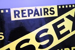 Vintage Sussex Repairs Rubber Soles and Heels Enamel Sign 